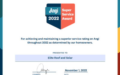 Award-Winning Roofer – Elite Wins 2022 Angi Super Service Award